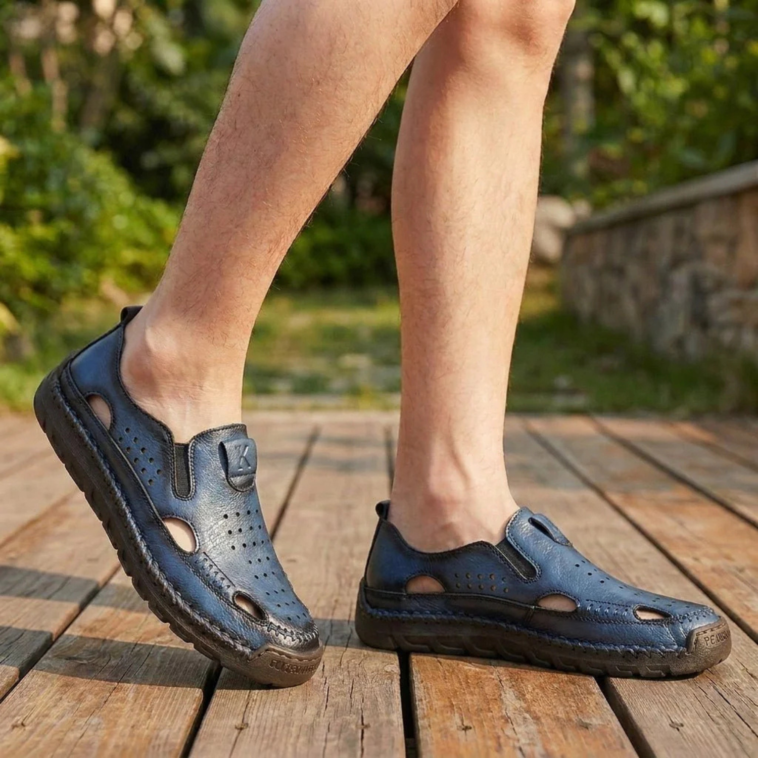 Men's Casual Leather Toe Sandals