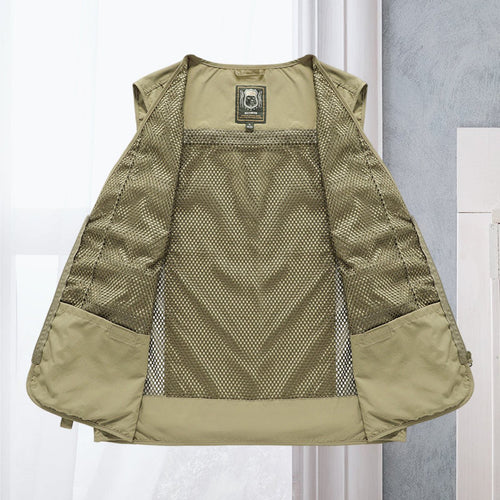 Men's Gilet Multi-Pocket Outdoor Zip-Up Vest