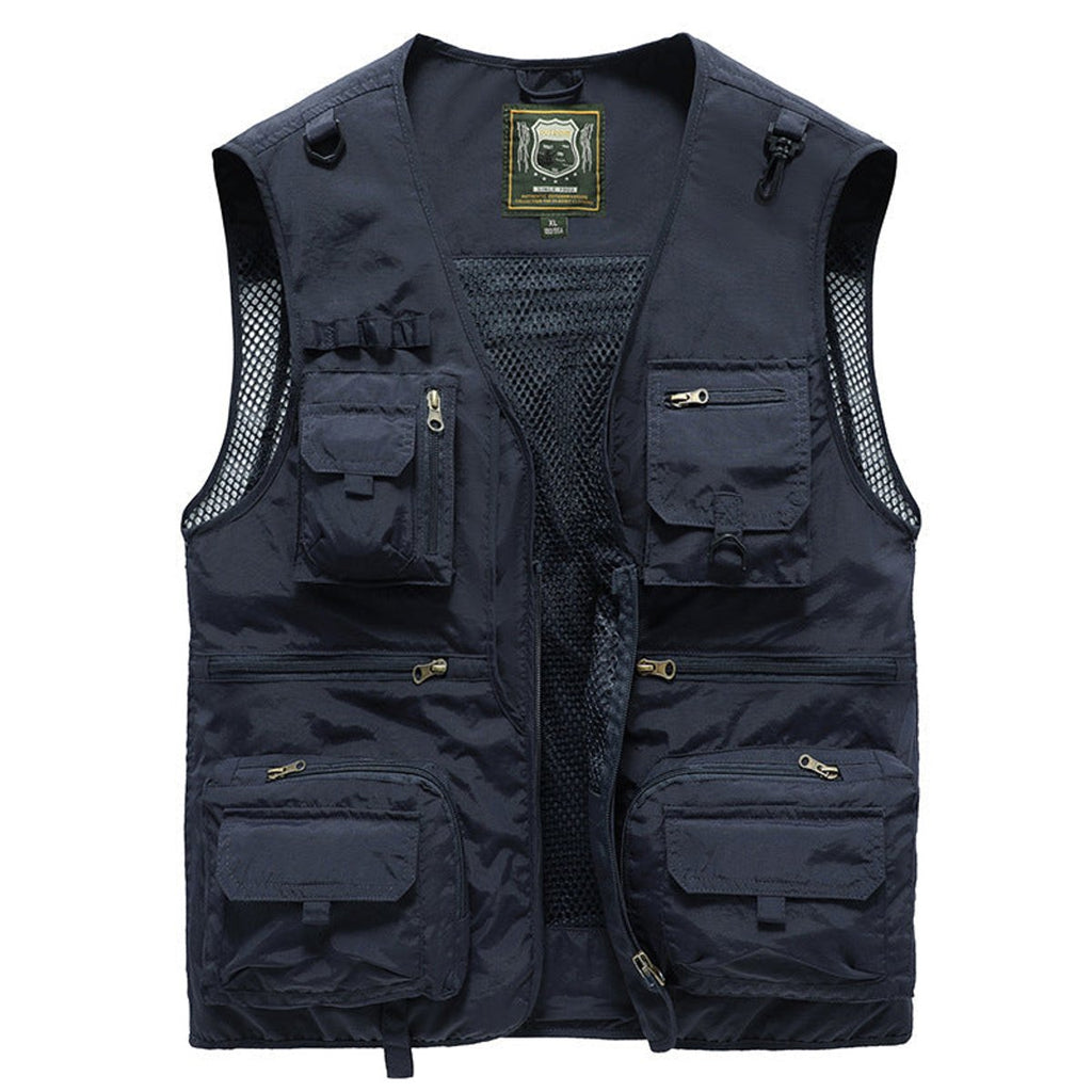 Men's Gilet Multi-Pocket Outdoor Zip-Up Vest