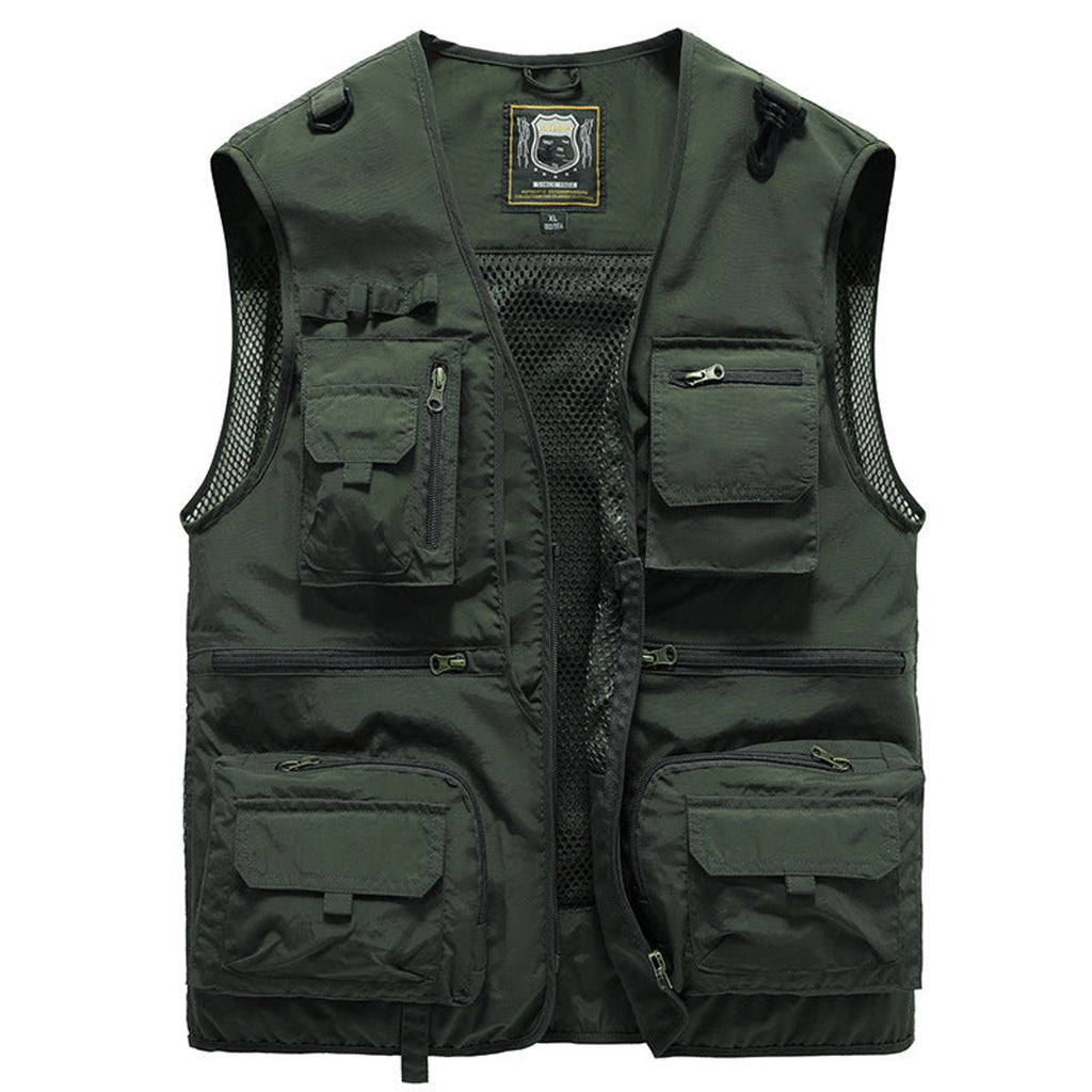 Men's Gilet Multi-Pocket Outdoor Zip-Up Vest