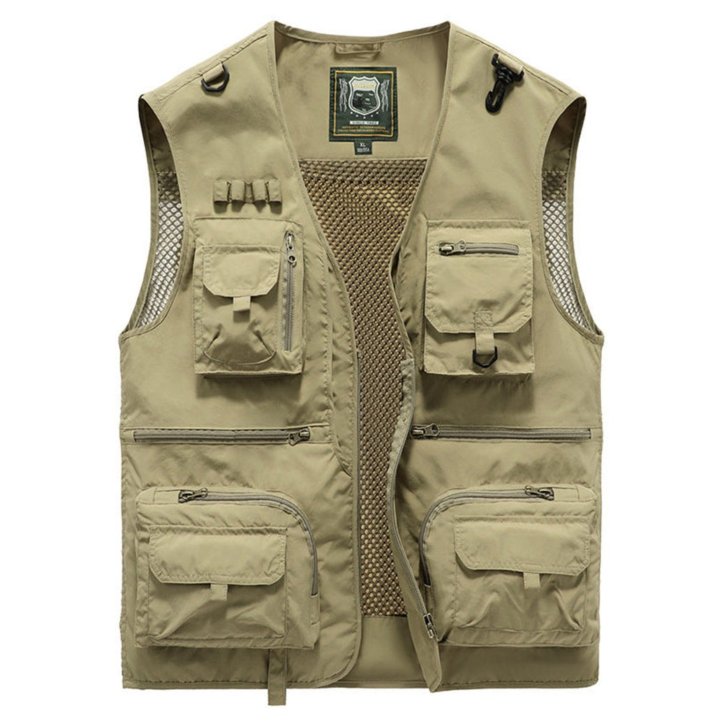 Men's Gilet Multi-Pocket Outdoor Zip-Up Vest
