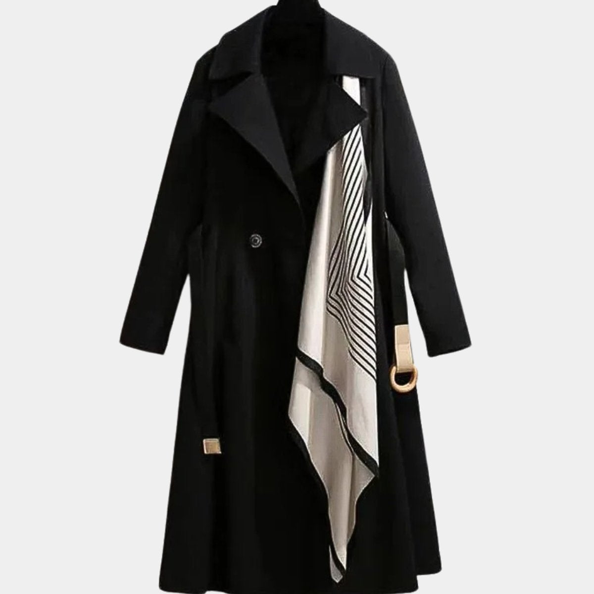 Women's Belted Midi Trench Coat Relaxed Fit